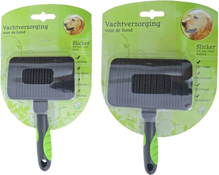 Boon Vachtverzorging Hond Hondenborstel Slicker Soft Easy Clean S