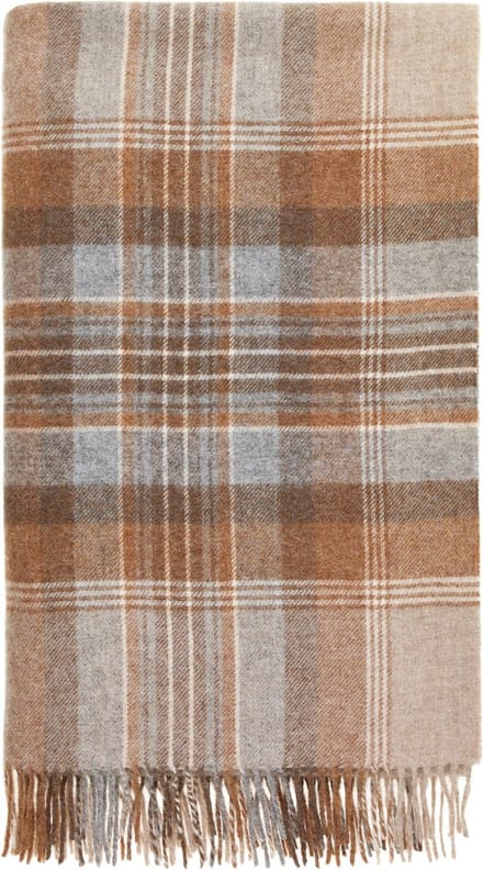 Plaid Kintyre Beige - Shetland Lamswol - 140x185 - Bronte by Moon