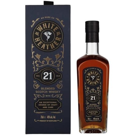 White Heather 21 Years Old Blended Scotch Whisky 48% Vol. 0,7l in geschenkverpakking