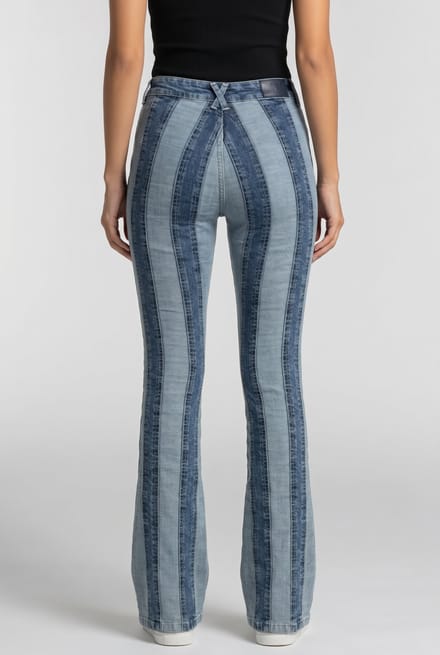 Lois Raval-pt 7190 Killer Contrast Patchwork Stone Taglia: W25 | Pantaloni Outlet | Donna