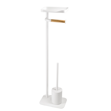 RIDDER Toiletrolhouder met toiletborstel Albany (Wit mat)