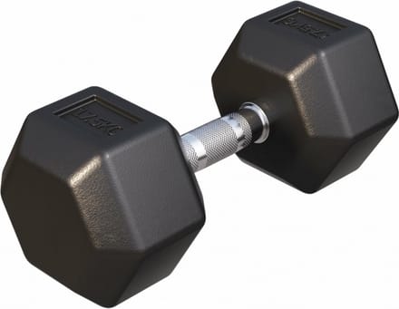 Gorilla Sports Dumbbell - 1 x 17,5 kg - Gietijzer - Hexagon - Halter