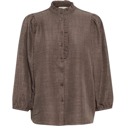 Vrouwenblouse met lange mouwen en volants KAFFE KAEllen