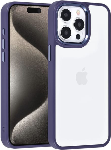 UNIQ Accessory Back Cover - iPhone 15 Pro Max - Paars - Hybride ontwerp - Draadloos laden compatibel