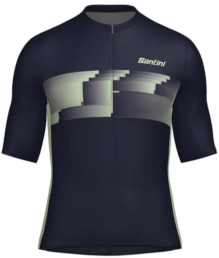 Santini Verve Korte Mouw Wielertrui Blauw S Man