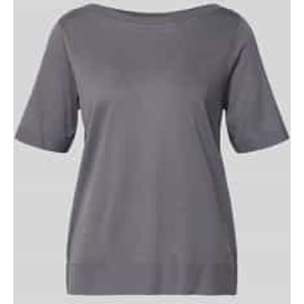 Regular fit T-shirt van mix van katoen en lyocell