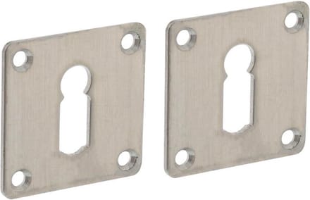 Intersteel Rozet met sleutelgat vierkant 42x42x2 mm rvs geborsteld