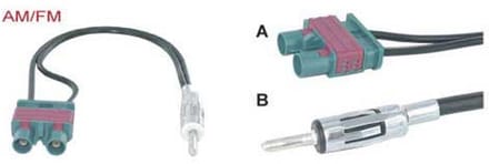 Antenne adapter - RT2 male --> din male