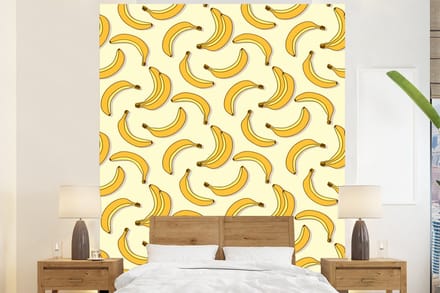 Behang - Fotobehang Fruit - Design - Banaan - Breedte 210 cm x hoogte 260 cm