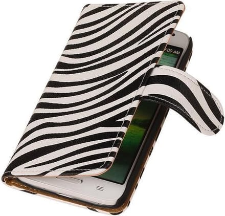 LG G2 Book Case Zebra Hoesje