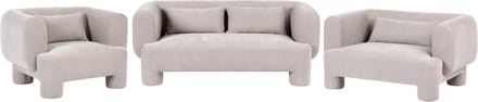 HOGBO - Bankenset 6-zits - Beige - Polyester