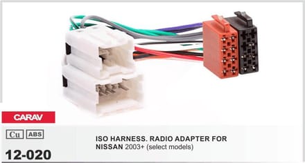 auto radio aansluitkabel / verloopkabel geschikt voor NISSAN 2003+ (select models) Audiovolt 12-020