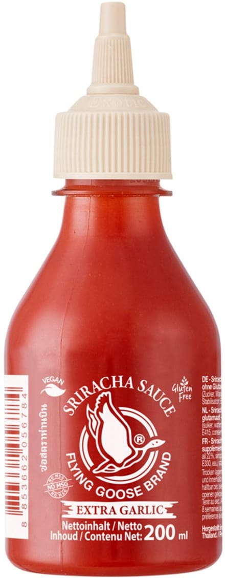 Flying Goose Sriracha extra knoflook (no MSG) 24 x 200 ml