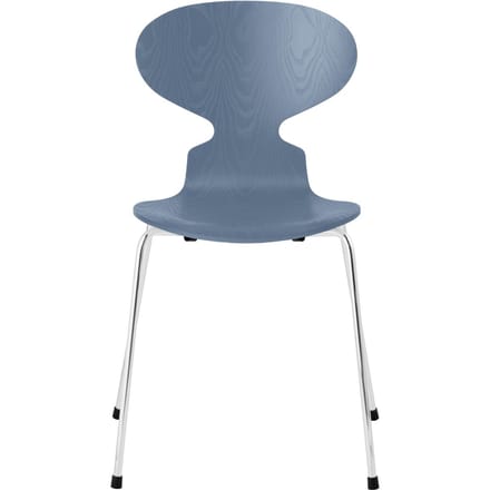 Fritz Hansen Ant Stoel - dusk blue - verchroomd