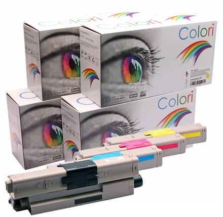 Set 4x Colori huismerk toner geschikt voor Oki C310 C310DN C330 C330DN C331 C331DN C510 C510DN C511 C511DN C530 C530DN C531 C531DN MC351 MC351DN MC352 MC352DN MC361DN MC362DN MC561DN MC562DN MC562DNW