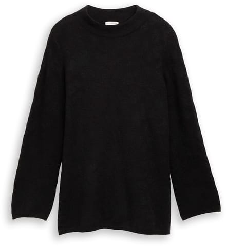 Tom Tailor - Plus Size - Gebreide trui met glittereffect - Maat 44 - black lurex knit
