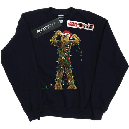 Star Wars Jongens Chewbacca Kerstverlichting Sweatshirt (Marineblauw)
