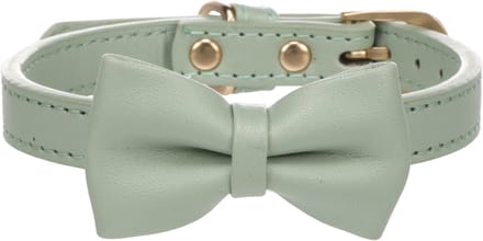 Flamingo - Hond Halsband met strik Nela Muntgroen S 29-35cm 15mm