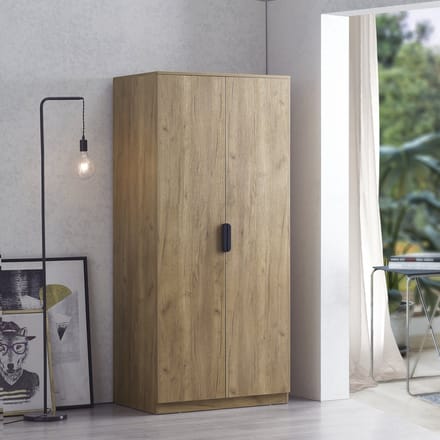 Kledingkast Eiselfing 176x80x52 cm eikenkleurig [en.casa]
