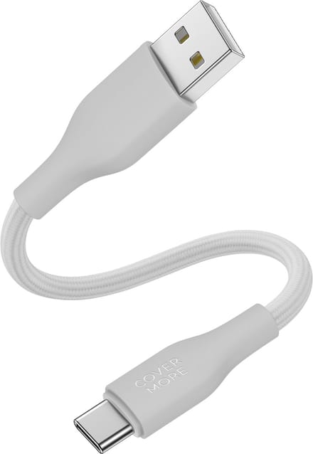 Usb naar usb C kabel - Oplaadkabel - Datakabel - Usb C kabeltje - Voor carplay in auto - Kort - 30 cm - Wit