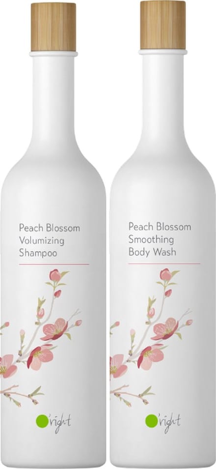 O’right Duo Peach Blossom -Shampoo en Bodywash 400ml - volume