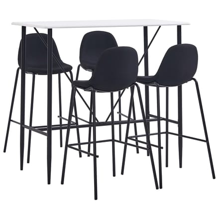 vidaXL - 5-delige - Barset - stof - zwart
