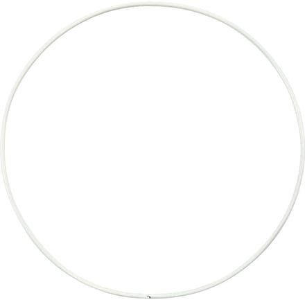 Metalen draadring, d 15 cm, dikte 2 mm, wit, 10 stuk/ 1 doos