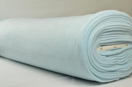 Fleece stof - Lichtblauw - 10 meter