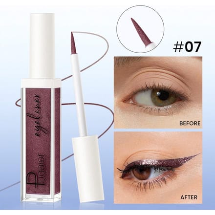 Vloeibare eyelinerpen met 12 parelmoerglanskleuren, sneldrogende, waterbestendige parelmoer eyeliner, langdurig en veegvast, de perfecte eyelinerkeuze.