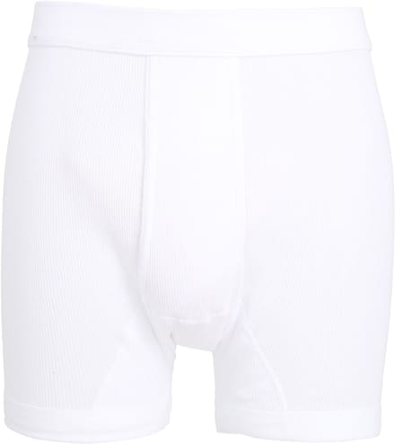 Gotzburg heren boxer lang doppelripp met gulp (1-pack) - wit