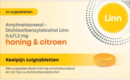 Keelpijn honing & citroen 24 Zuigtabletten