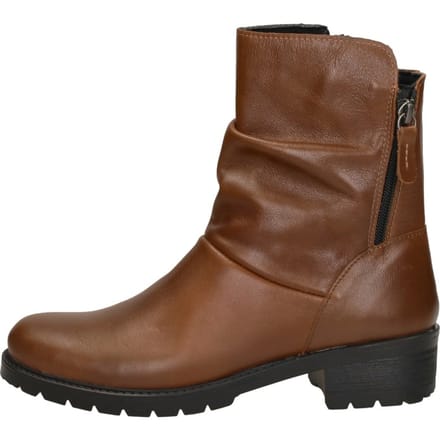 SUB55 Comfort Collection Joe 64 Enkellaarsjes Plat - Cognac - Maat 37