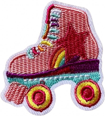 Rollerschaats - Skeeler - Sport - strijkapplicatie strijk embleem - patch - patches - stof & strijk applicatie