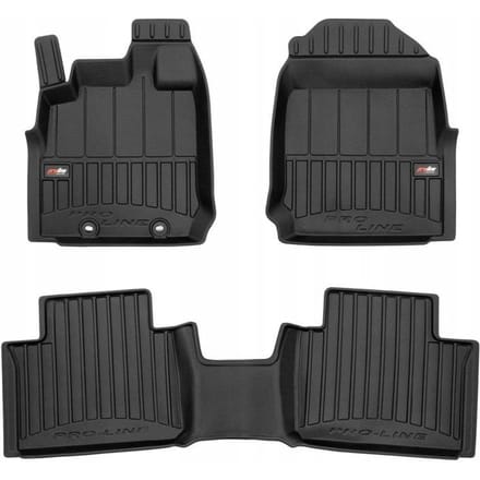 Frogum Geschikt voor ISUZU D-MAX III vanaf 2019 - Automatten Set - Extended Cab (Verlengde Cabine) - 3D Korytka - 6 cm Rand
