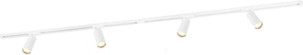 Ledvion - LED Railverlichting 2M + 5 Railspots (5W - 2700K - Wit - Dimbaar) - 1-Fase
