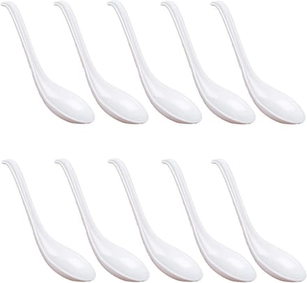 Solidchoice - Set van 10 Melamine Soeplepels met Lange Handgreep