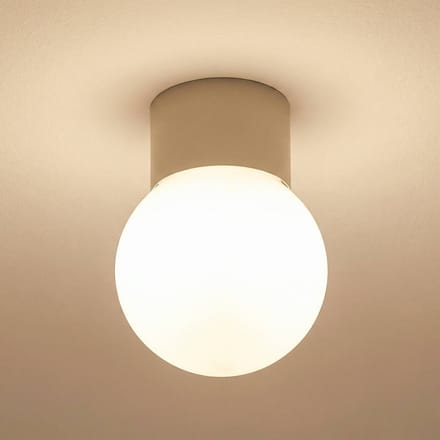 SIGMA Plafondlamp Hotel Mood 1, grijs-beige, metaal, glas, G9