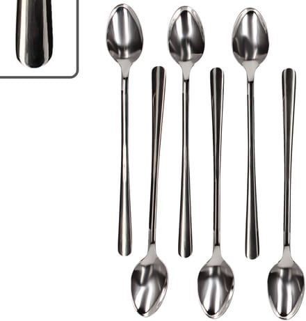 Justinus Set van 6 Style Art latte macchiato lepels voor 6 personen