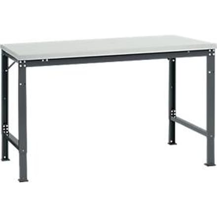 Manuflex basistafel UNIVERSAL Speciaal, 1500 x 1000 mm, melamine lichtgrijs, antraciet