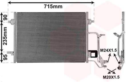 Van Wezel - LUCHTCONDENSATOR VOOR AUDI A4 B5 1994-1998 8D0260403D