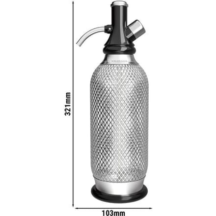 ISI Sodamaker Classic - bruiswatermaker - 1 liter - roestvrij staal