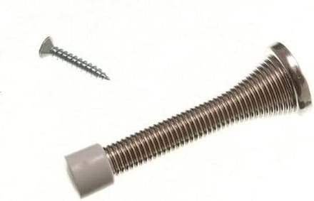 Deurstops - Veer deurstopper - Voorkom Deurschade - Nikkel Afwerking - 6 Stuks - Zilver