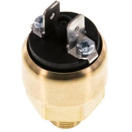 0.3 tot 2bar NC Messing Drukschakelaar G1/8'' 42VAC/DC Platte Stekker - PSL-B-N-0P3-2-C-FP