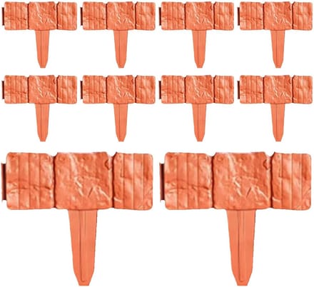 Kunststeen Tuinborder - Flexibele Borders - Tuin Afscheiden - Geen Graafwerk - 10 Stuks - Oranje