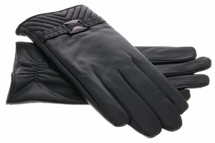 imoshion Echt lederen touchscreen handschoenen met bandje en stiksel - Maat L
