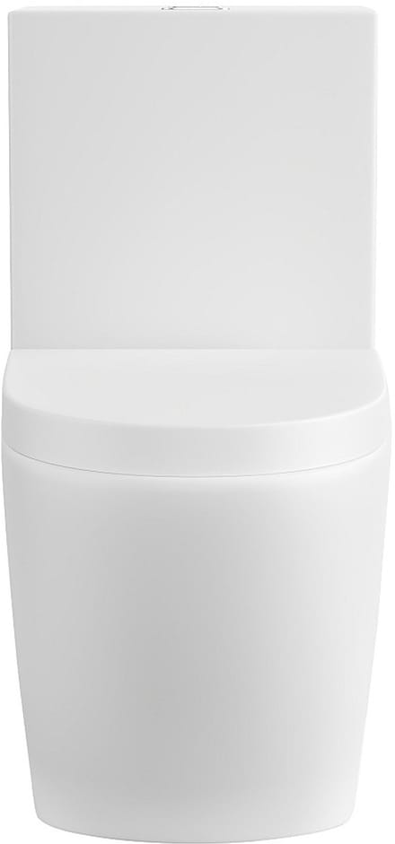 Vente-unique Zwevend toilet van mat wit keramiek - Horizontale afvoer - NAGILAM