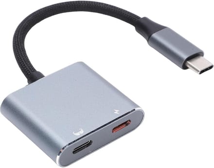 AR Bril Adapter - USB C Converter - Virtuele Ervaringen - Dubbele Functionaliteit - 10 cm kabel - Grijs