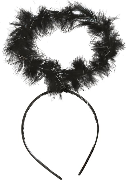 Diadeem engel - halo - zwart - meisjes/dames - Halloween/Carnaval thema