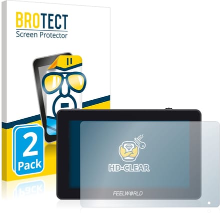 BROTECT - Screenprotector voor Feelworld F6 Plus - Folie Beschermfolie transparant 2 Stuks