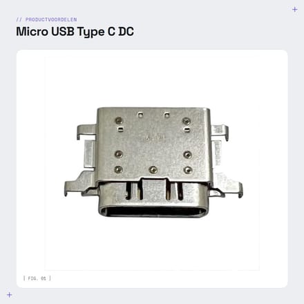 Dailygoods - Micro USB Type C DC Jack voor Laptop